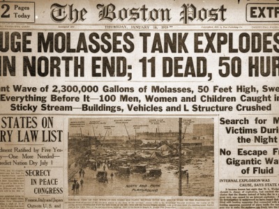 Boston’s Great Molasses Flood, January 15, 1919