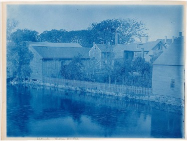 View from Choate Bridge cyanotype by Arthur Wesley Dow