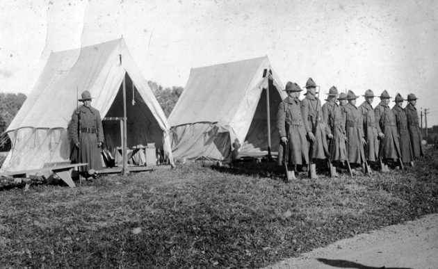 National Guard tents at Cable Hospital in Ipswich Ma during the 1918 flu epidemic