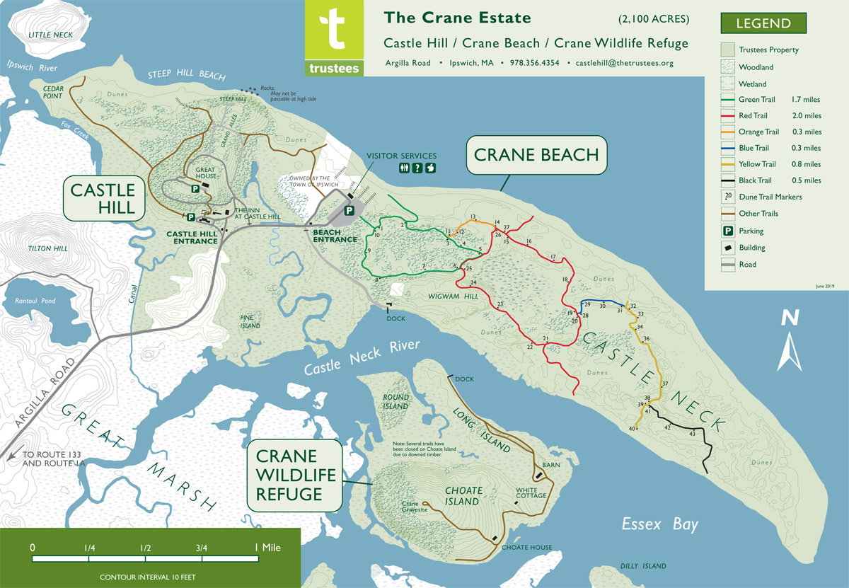Crane estate trail map
