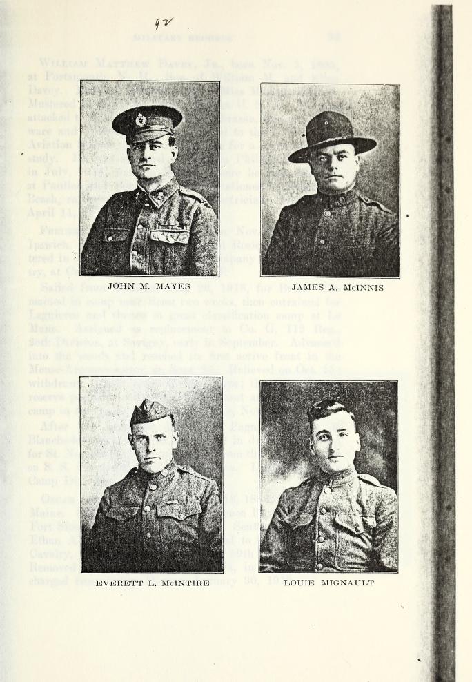 Ipswich MA veterans of World War 1