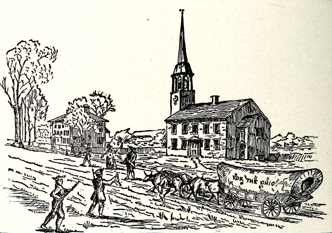 Dr. Cutler's church and parsonage at Ipswich Hamlet, 1787.