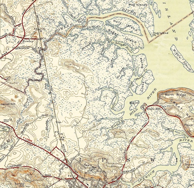 Rowley River topo map