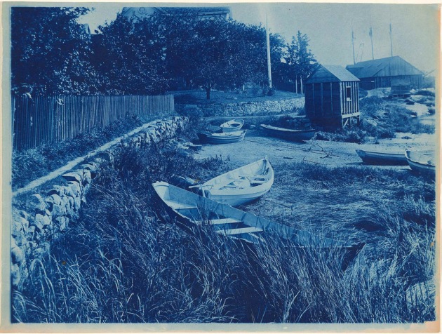 Glovers Wharf cyanotype by Arthur Wesley Dow