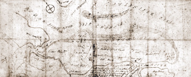 1786 map of Castle Neck