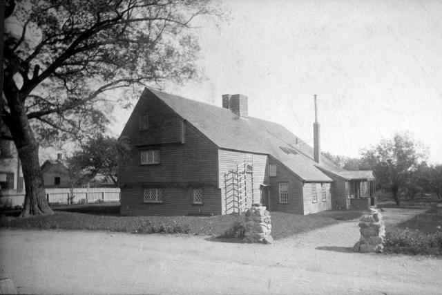 The Whipple House as it first appeared after being moved to the South Green.