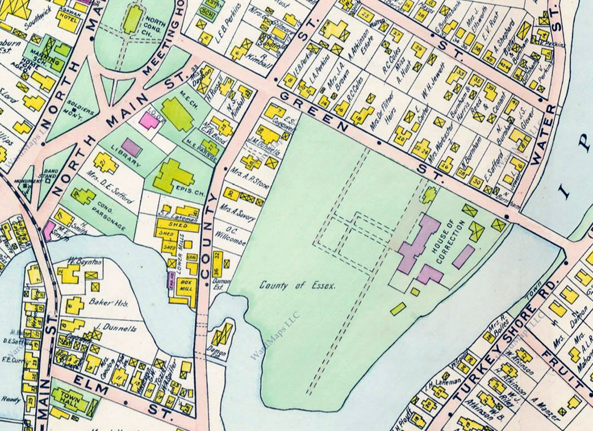 1910 Ipswich map