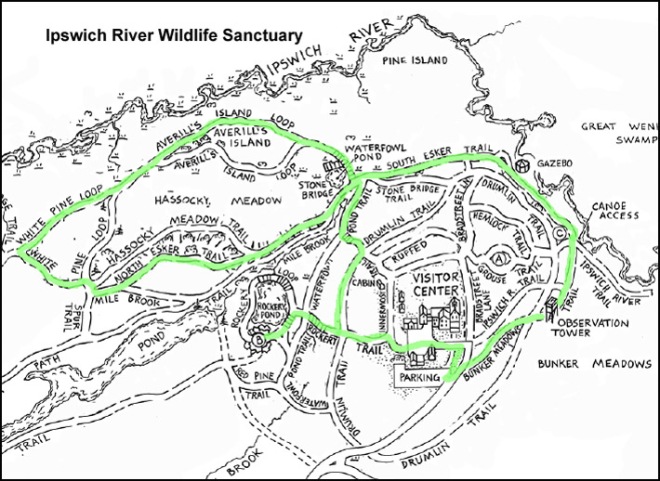 Ipswich River Wildlife Sanctuary trail map